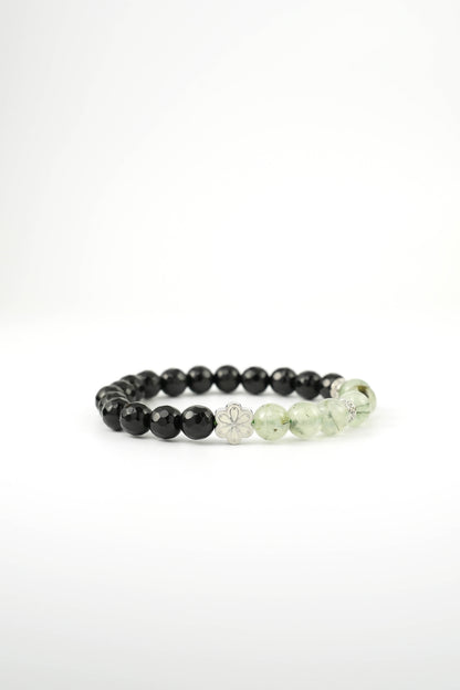 Birthstone Prehnite Bracelet - AUG - Quarter Eclipse Mulstio - 3