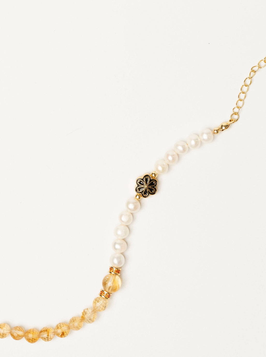 Birthstone Citrine Pearl Spliced Bracelet - NOV - Mulstio -7