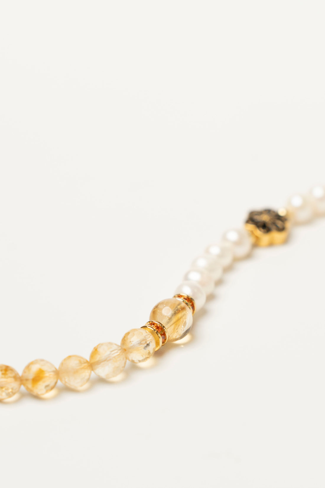Birthstone Citrine Pearl Spliced Bracelet - NOV - Mulstio -8