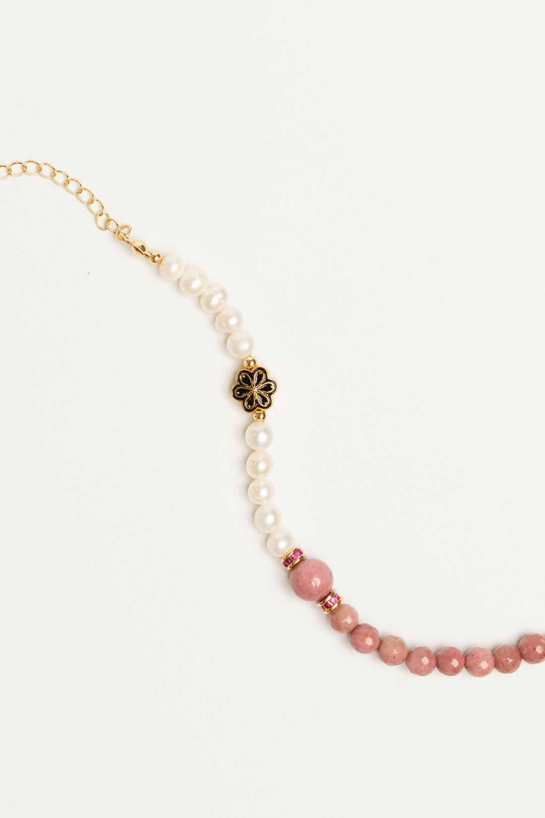 Birthstone Lnca Rose Pearl Spliced Bracelet - JUL - Mulstio -7