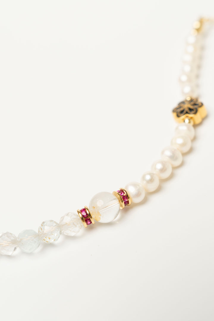 Birthstone Topaz Pearl Spliced Bracelet - APR Mulstio - 8