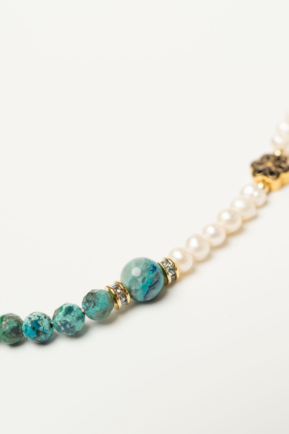Birthstone Turquoise Pearl Spliced Bracelet - DEC - Mulstio -9