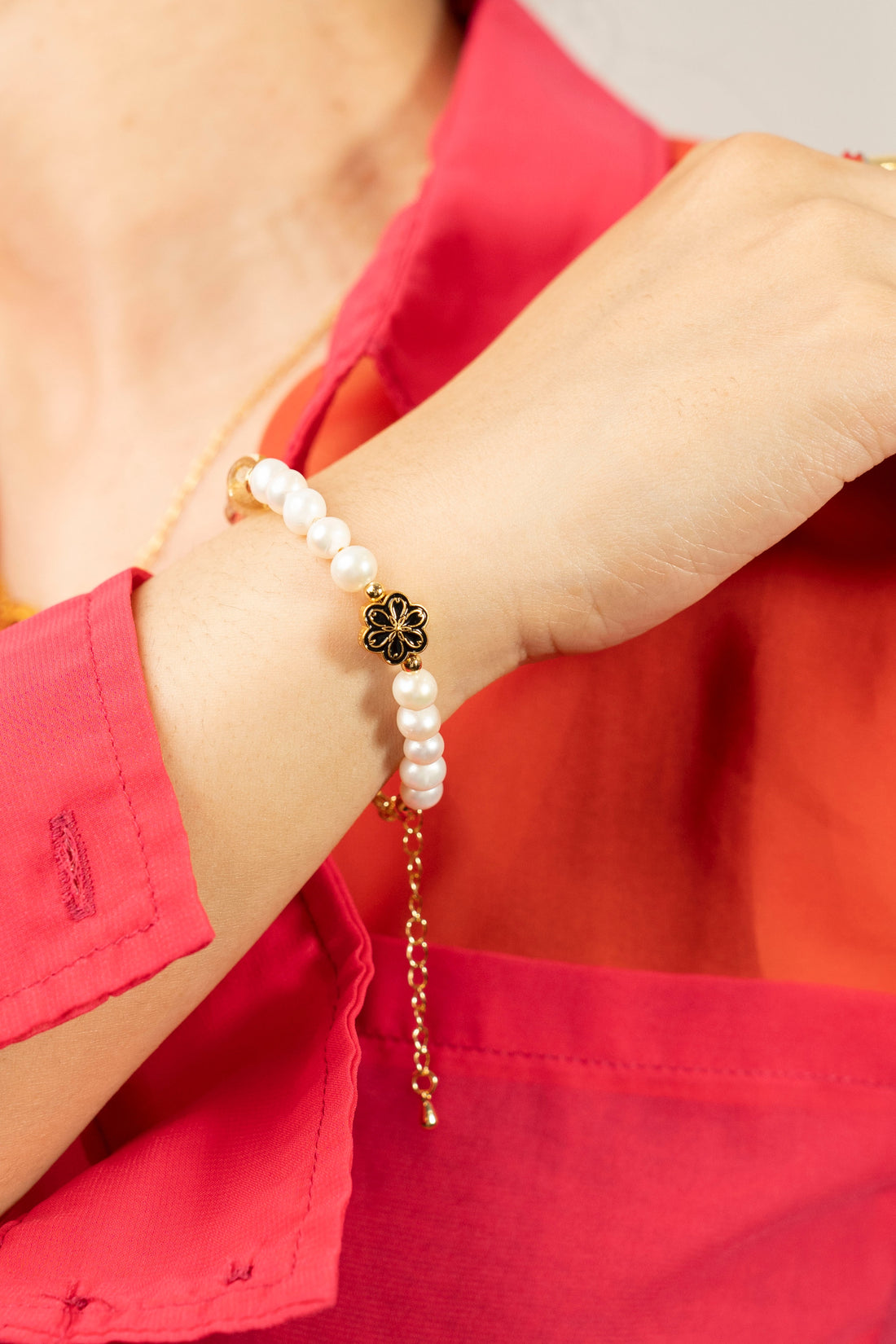 Birthstone Citrine Pearl Spliced Bracelet - NOV - Mulstio -4