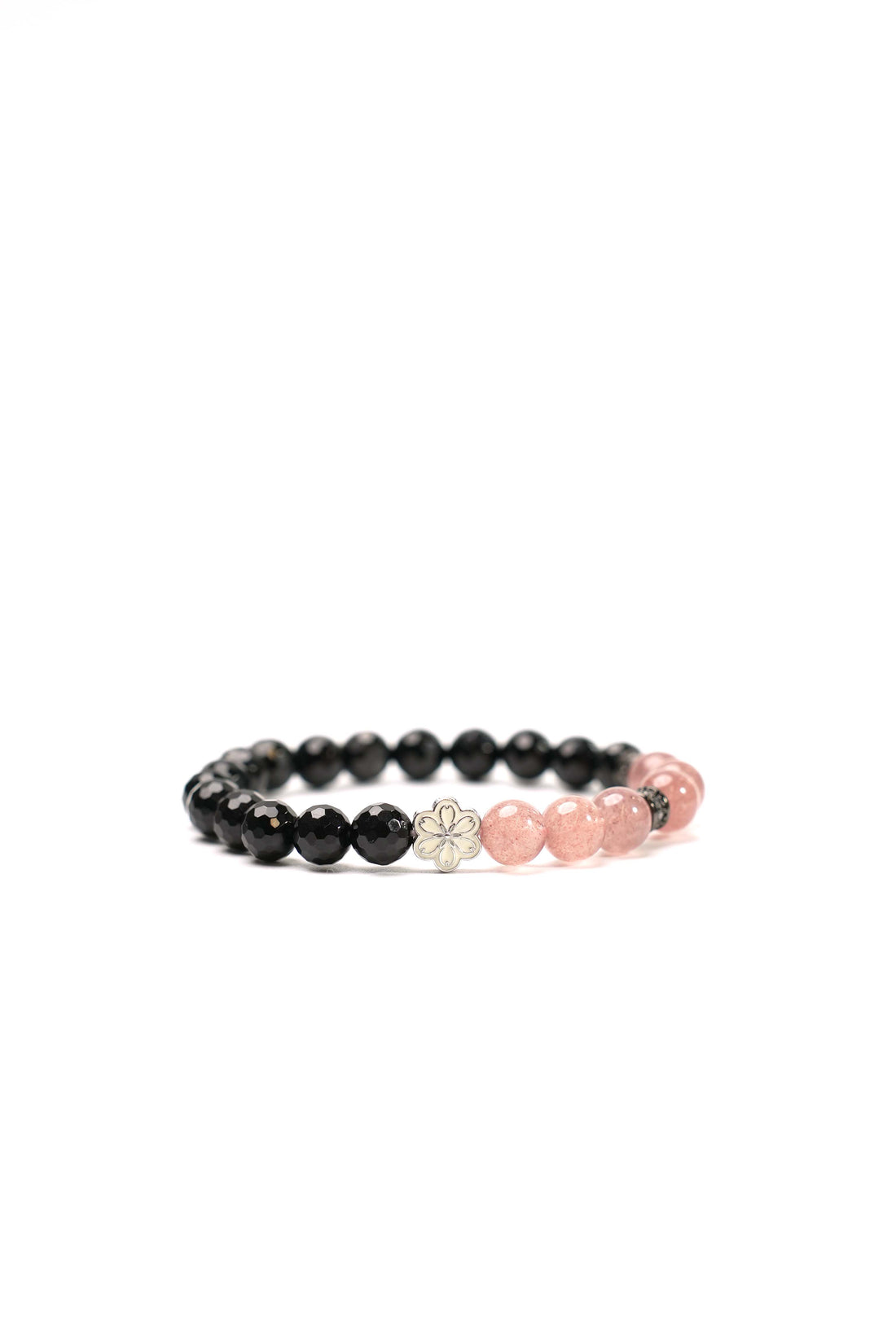 Birthstone Pink Strawberry Quartz Bracelet - OCT - Quarter Eclipse - Mulstio - 3