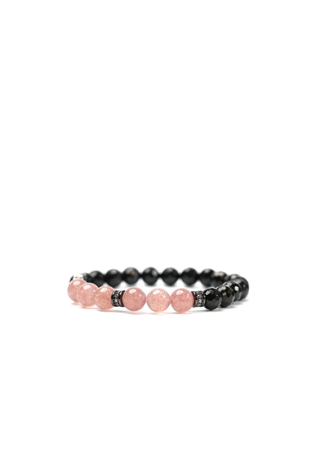 Birthstone Pink Strawberry Quartz Bracelet - OCT - Quarter Eclipse - Mulstio - 5
