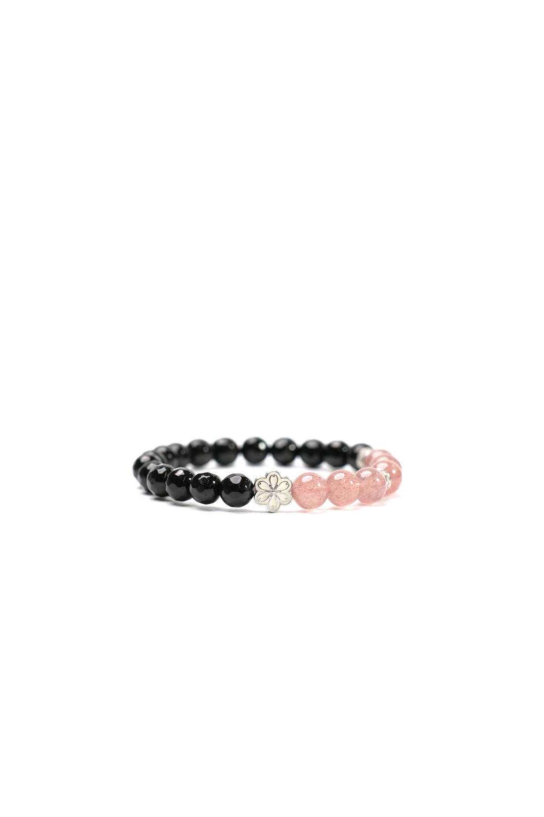 Birthstone Pink Strawberry Quartz Bracelet - OCT - Quarter Eclipse - Mulstio - 5