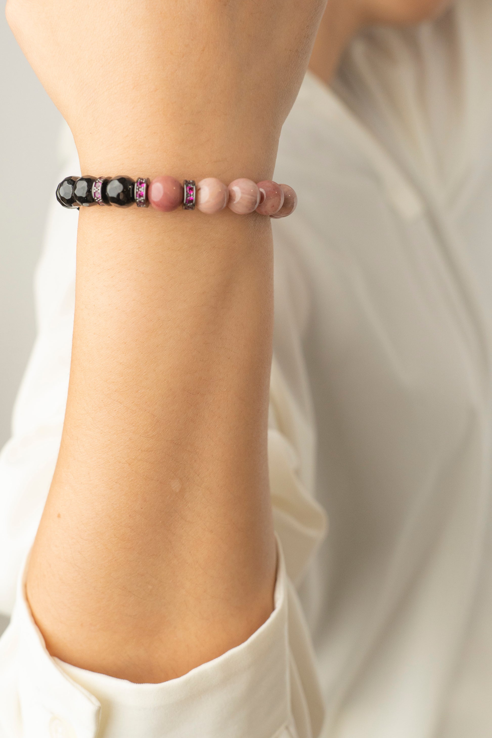Birthstone Lnca Rose Bracelet - JUL - Half Eclipse - Mulsito - 8