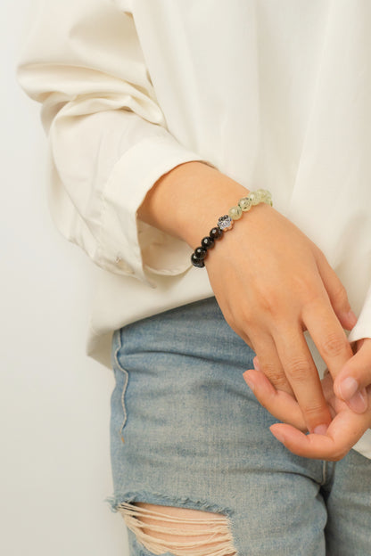 Birthstone Prehnite Bracelet - AUG - Half Eclipse - Mulstio - 4