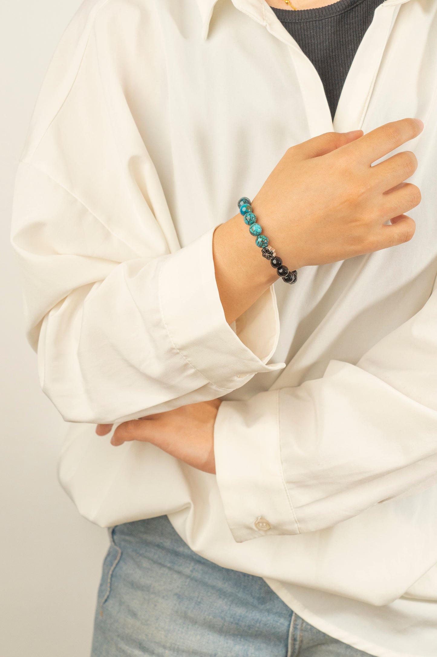 Birthstone Turquoise Bracelet - DEC - Half Eclipse - mulstio -4