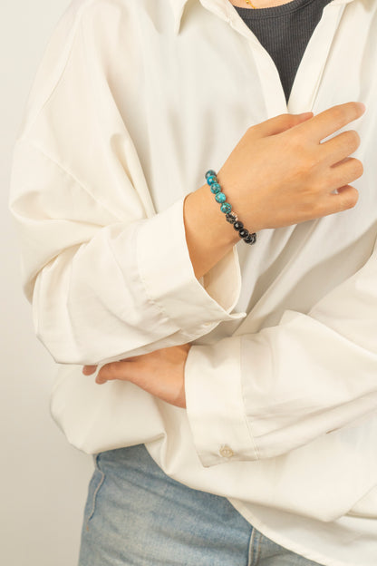 Birthstone Turquoise Bracelet - DEC - Half Eclipse - mulstio -4