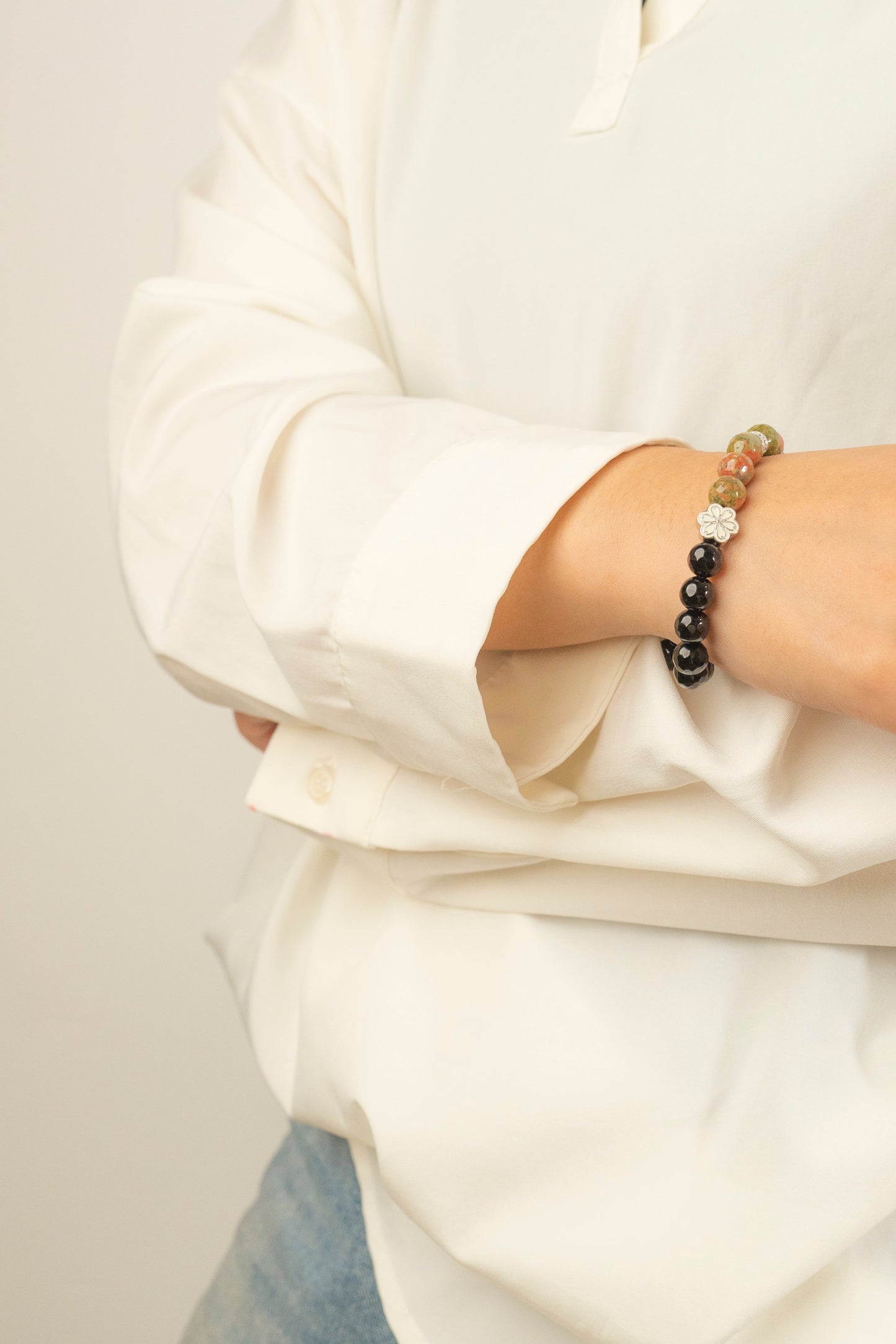 Birthstone Unakite Bracelet - MAY - Quarter Eclipse - Mulsito -2