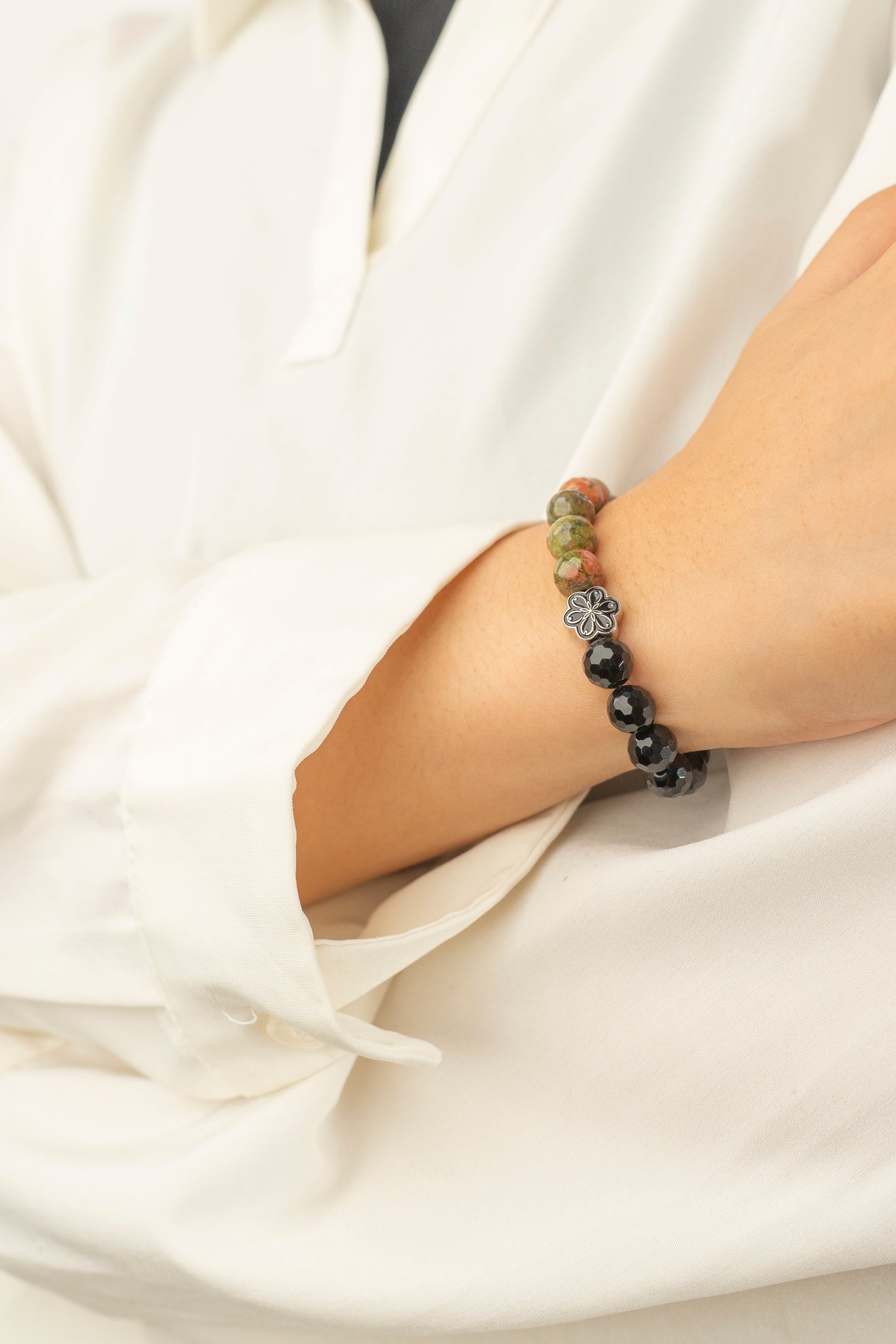 Birthstone Unakite Bracelet - MAY - Quarter Eclipse - Mulsito -7