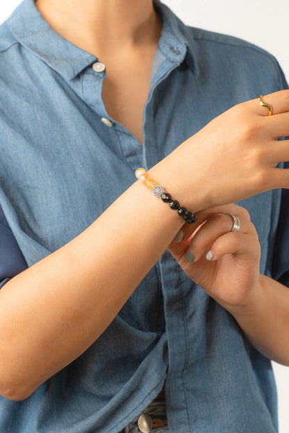 Birthstone Citrine Bracelet - NOV - Quarter Eclipse - Mulstio - 2