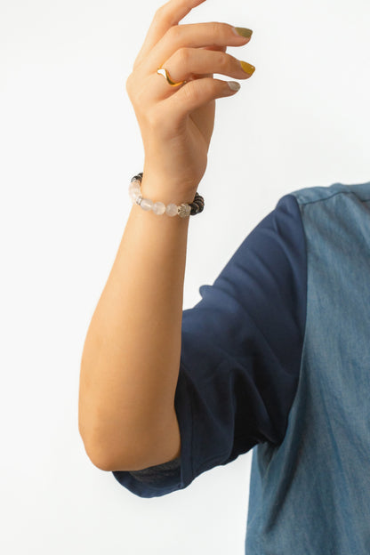 Birthstone Moonstone Bracelet - JUN - Quarter Ecilpse - Mulstio - 6