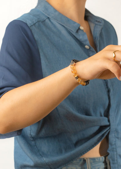 Birthstone Citrine Bracelet - NOV - Quarter Eclipse - Mulsito - 2