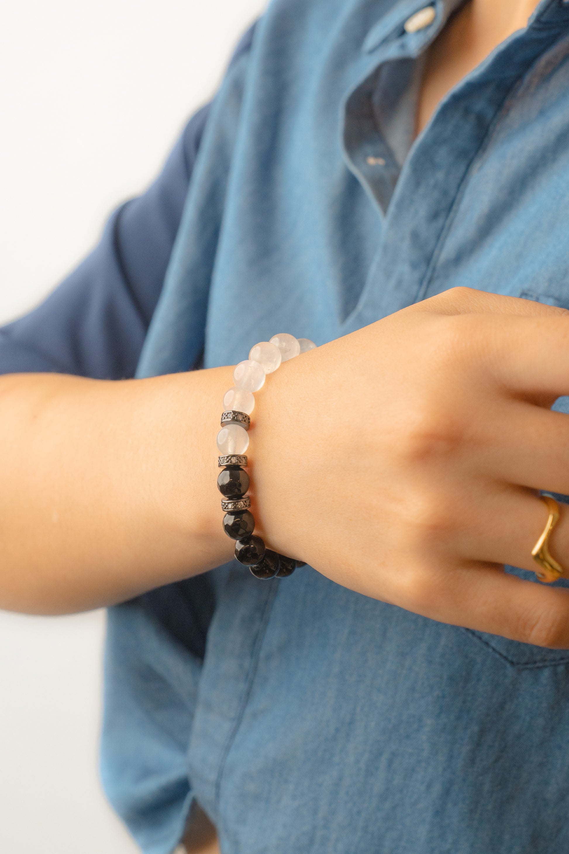 Birthstone Moonstone Bracelet - JUN - Half Ecilpse Mulstio - 10