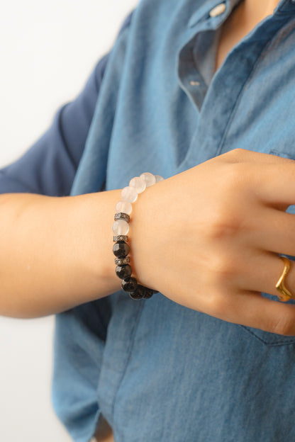 Birthstone Moonstone Bracelet - JUN - Half Ecilpse Mulstio - 10