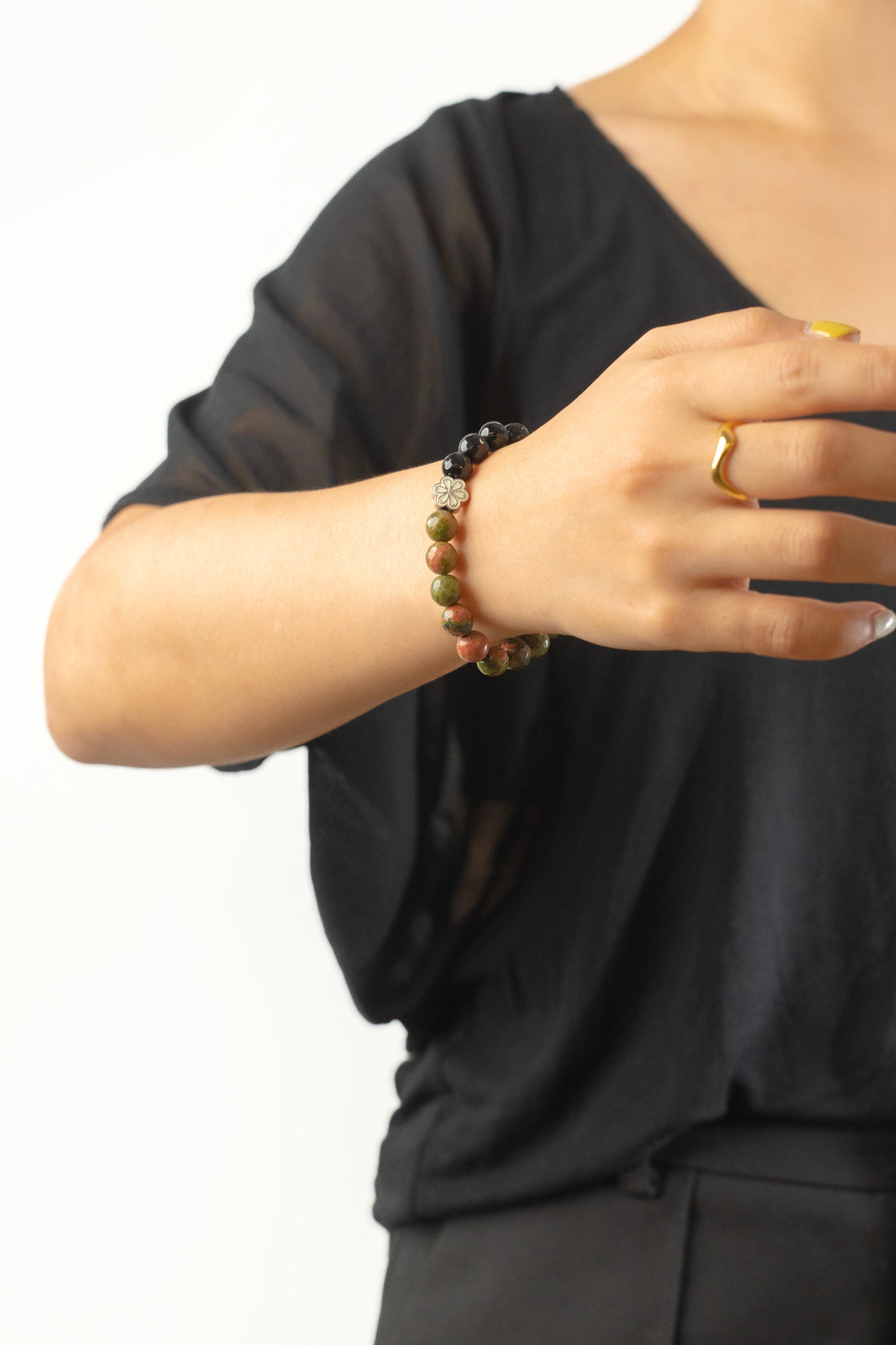 Birthstone Unakite Bracelet - MAY - Half Eclipse - Mulstio - 7