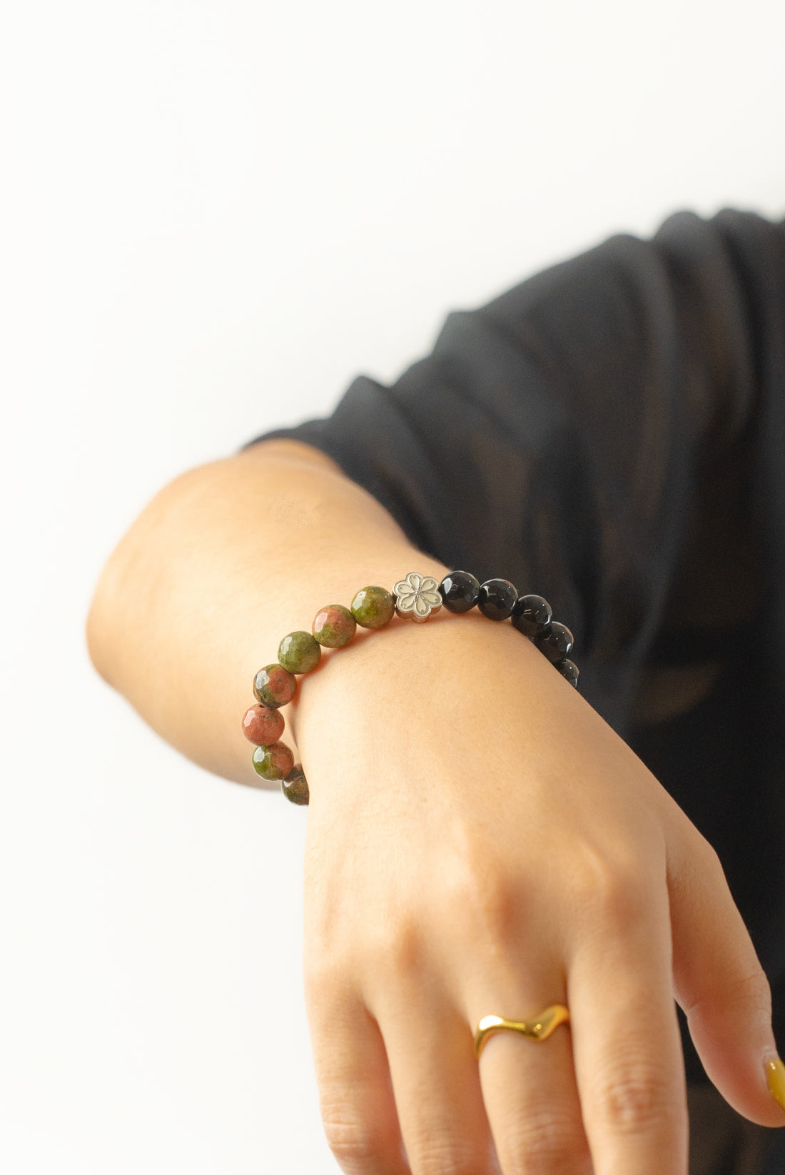 Birthstone Unakite Bracelet - MAY - Half Eclipse - Mulstio - 8
