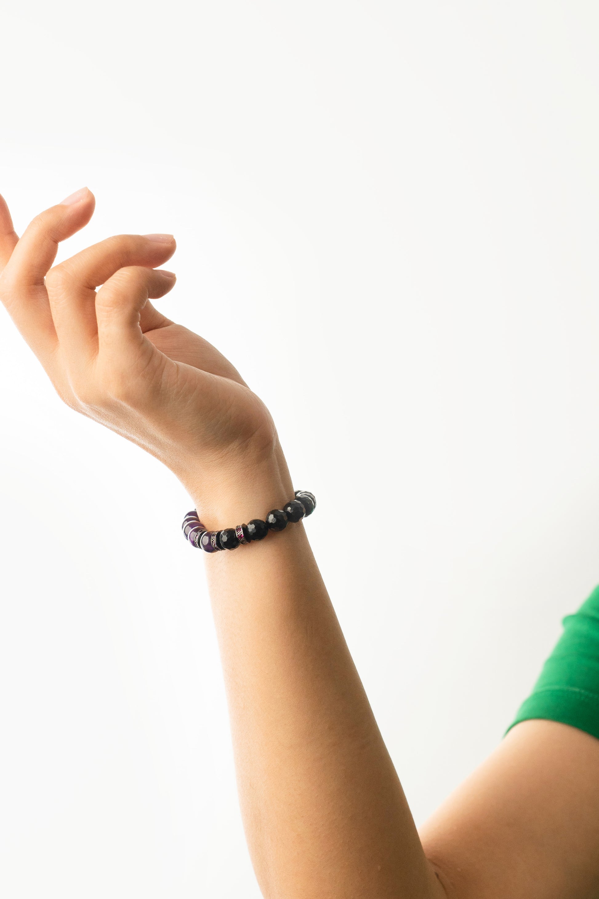 Birthstone Amethyst Bracelet - FEB - Half Eclipse Mulstio - 2