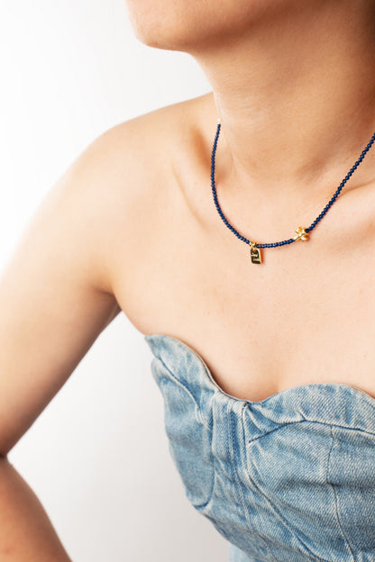 Good Luck Tiny Gemstone Beaded Choker