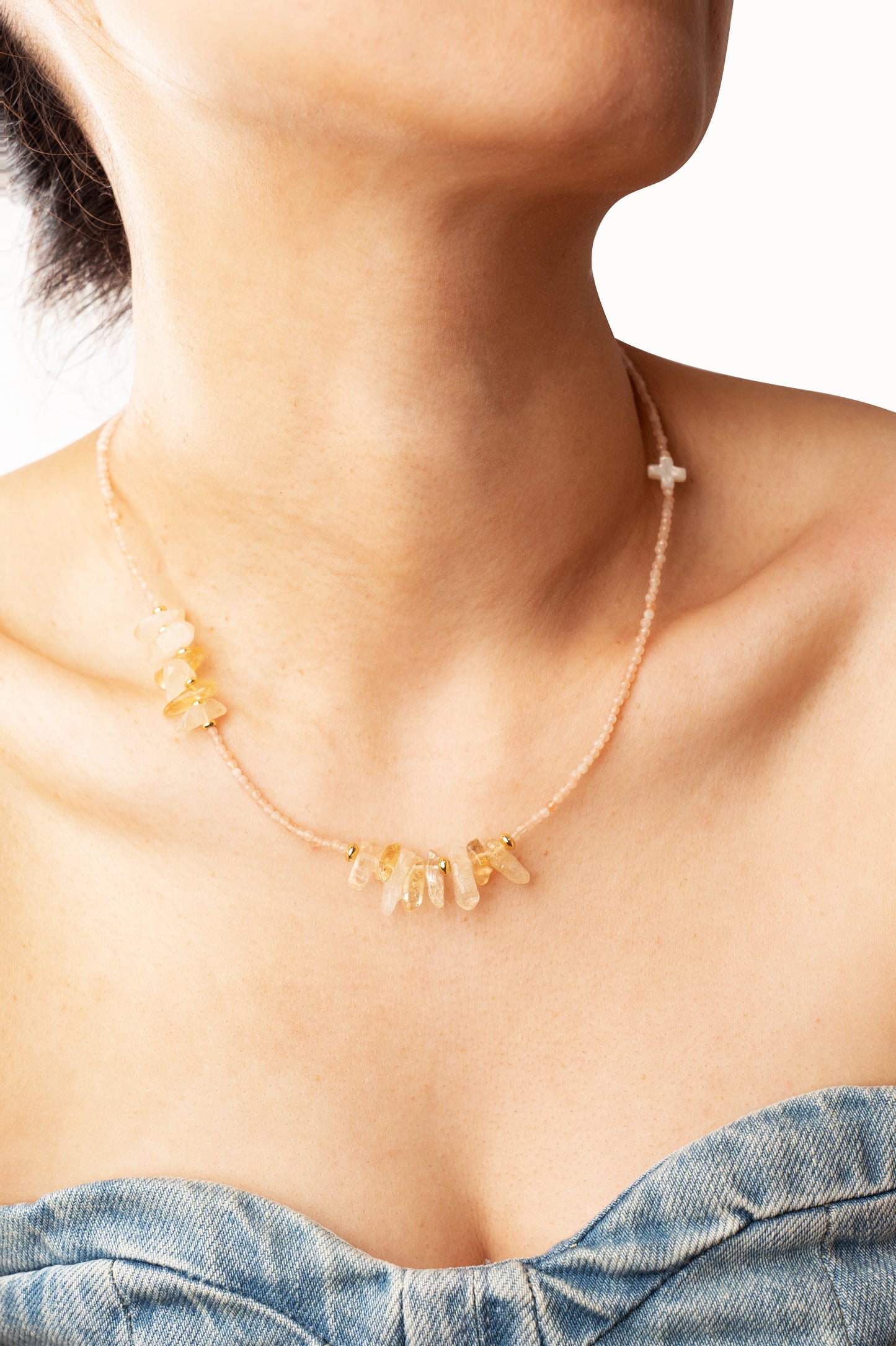 Irregular Natural Gemstone Beaded Choker