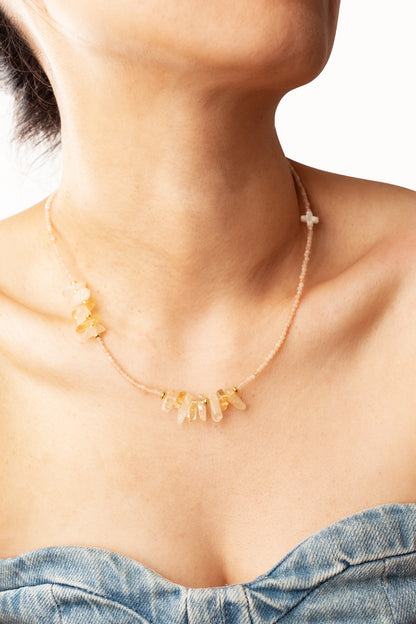 Irregular Natural Gemstone Beaded Choker