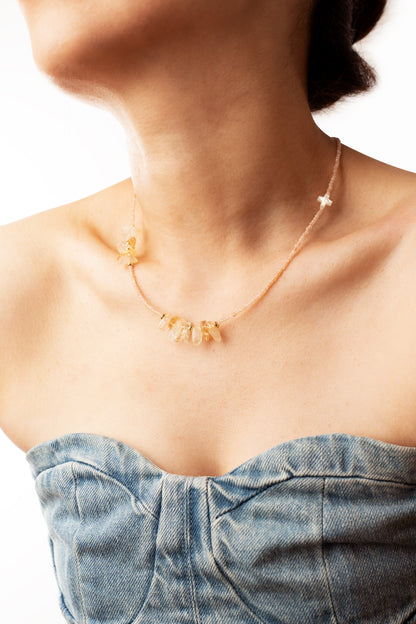 Irregular Natural Gemstone Beaded Choker