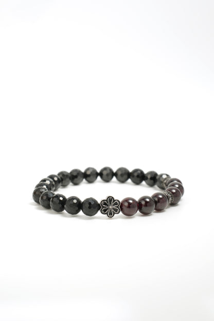 Birthstone Garnet Bracelet - JAN - Quarter Eclipse - Mulsito -3