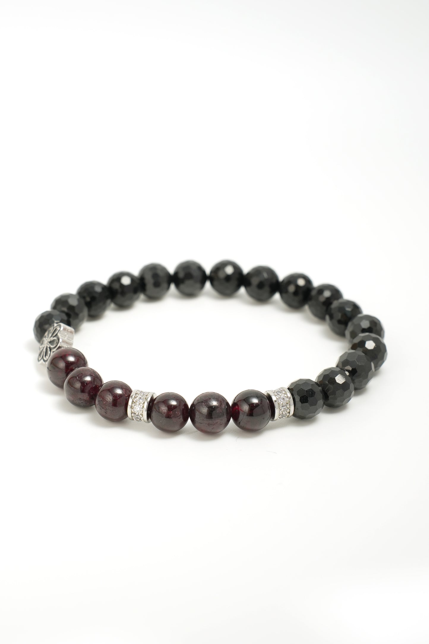 Birthstone Garnet Bracelet - JAN - Quarter Eclipse3 - Mulstio -3
