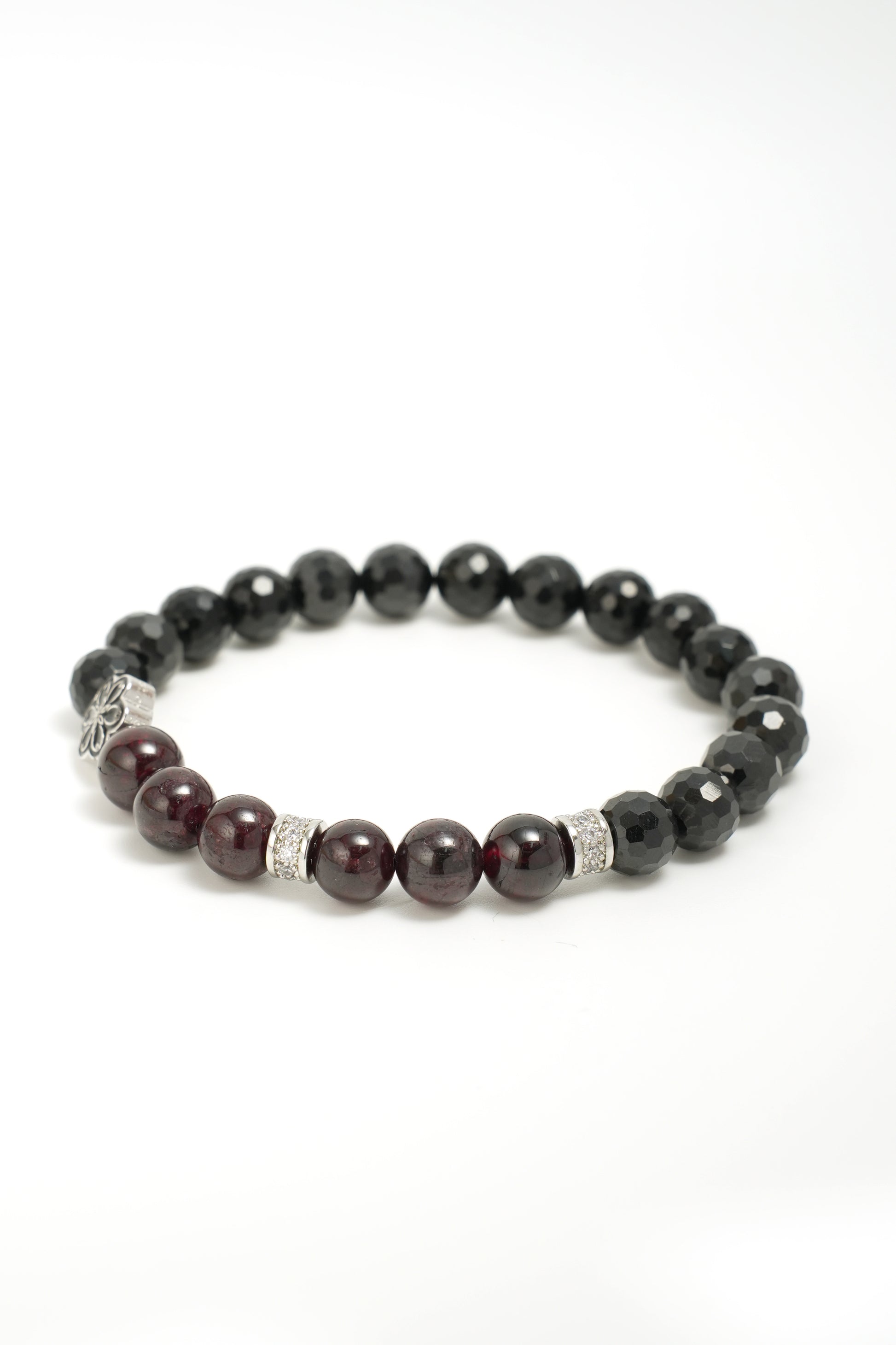 Birthstone Garnet Bracelet - JAN - Quarter Eclipse3 - Mulstio -3