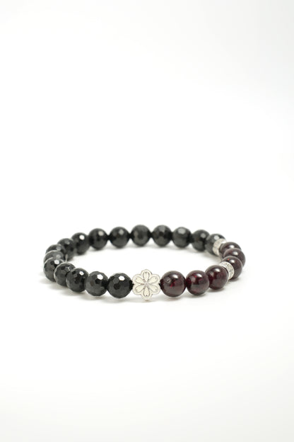 Birthstone Garnet Bracelet - JAN - Quarter Eclipse - Mulsito - 5