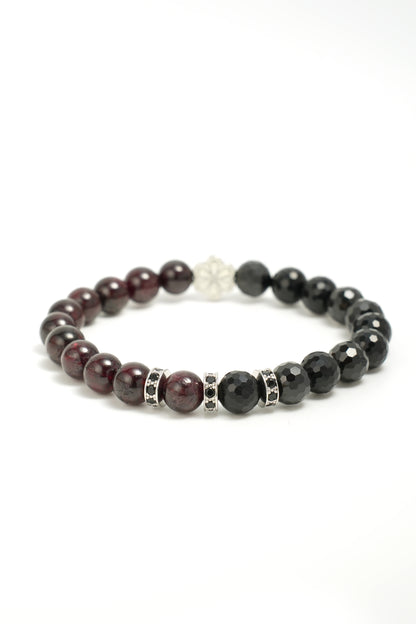 Birthstone Garnet Bracelet - JAN - Half Eclipse - Mulsito -5