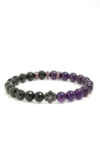 Birthstone Amethyst Bracelet - FEB - Half Eclipse Mulstio - 3