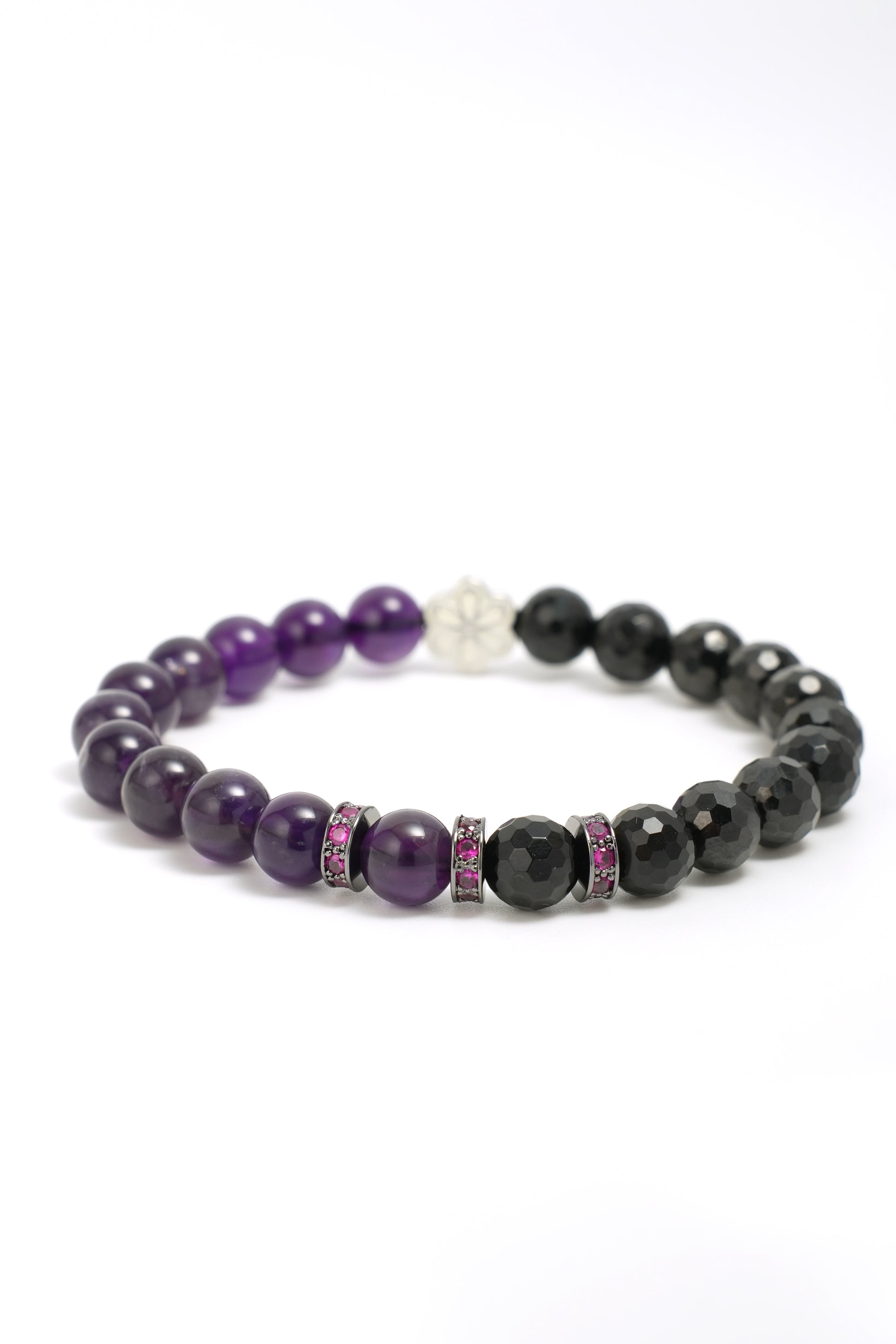 Birthstone Amethyst Bracelet - FEB - Half Eclipse Mulstio - 5