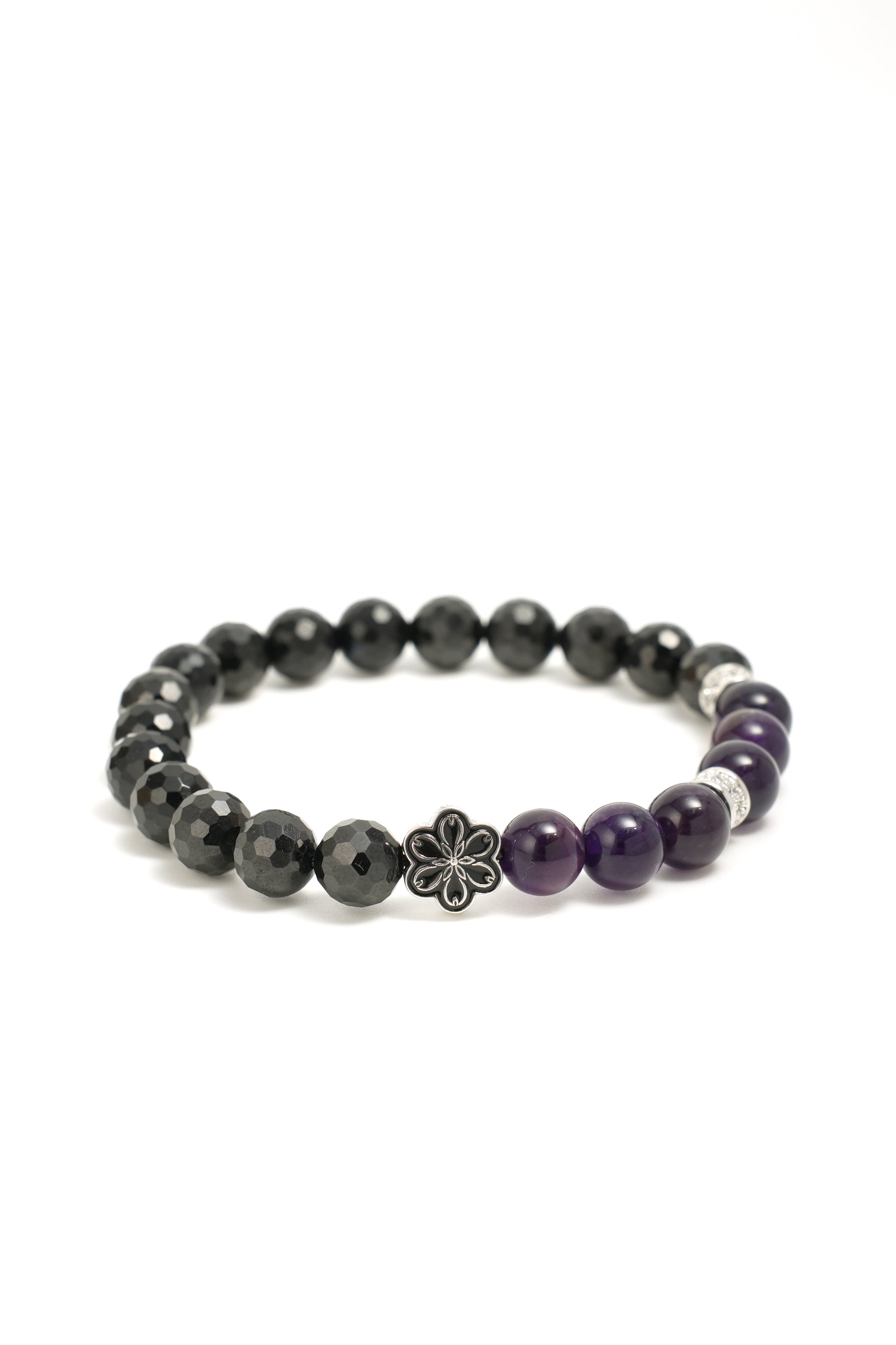 Birthstone Amethyst Bracelet - FEB - Quarter Eclipse - Mulstio - 3