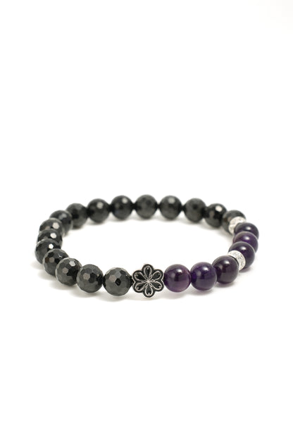 Birthstone Amethyst Bracelet - FEB - Quarter Eclipse - Mulstio - 3
