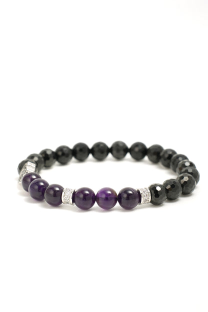 Birthstone Amethyst Bracelet - FEB - Quarter Eclipse - Mulstio - 5