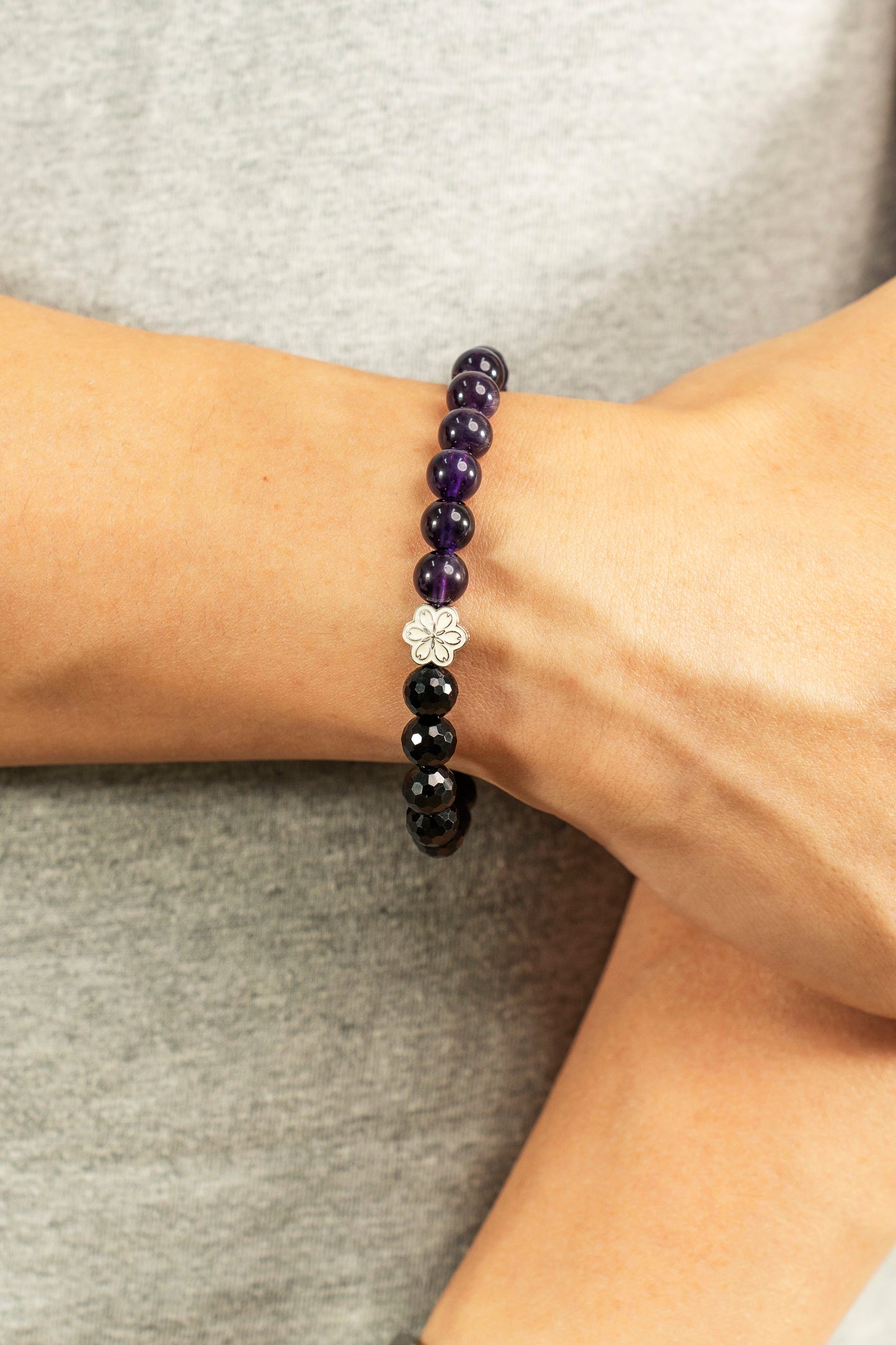 Birthstone Amethyst Bracelet - FEB - Half Eclipse Mulstio - 4