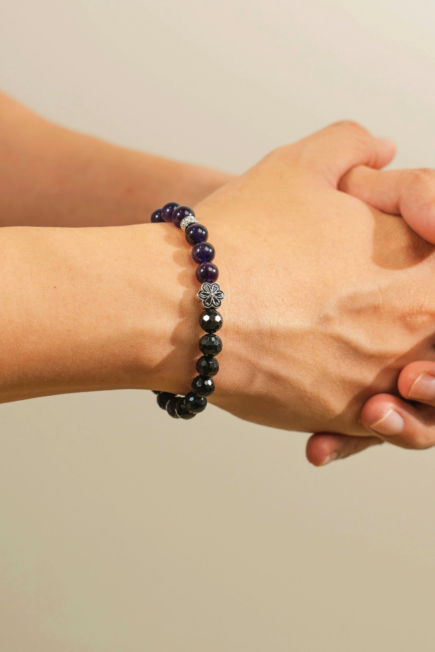 Birthstone Amethyst Bracelet - FEB - Quarter Eclipse - Mulstio - 7