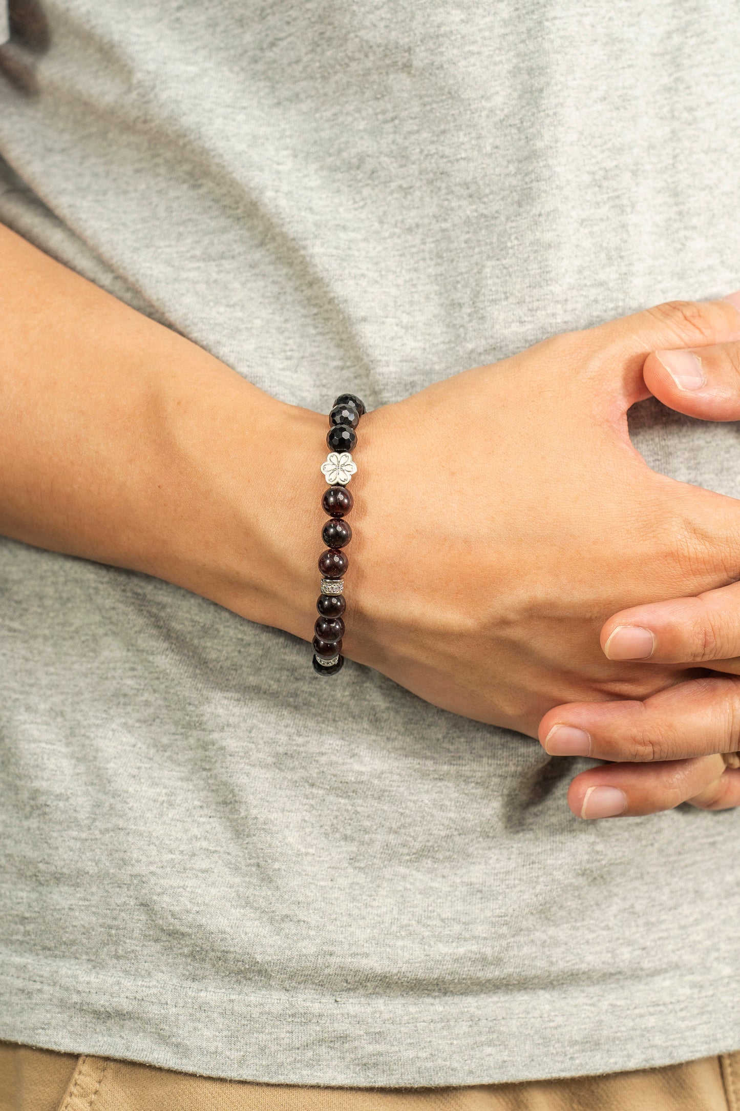 Birthstone Garnet Bracelet - JAN - Quarter Eclipse - Mulsito - 8