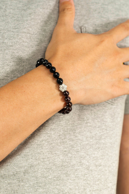 Birthstone Garnet Bracelet - JAN - Half Eclipse Mulstio - 4