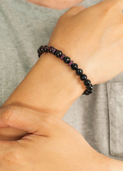 Birthstone Garnet Bracelet - JAN - Half Eclipse Mulstio - 9