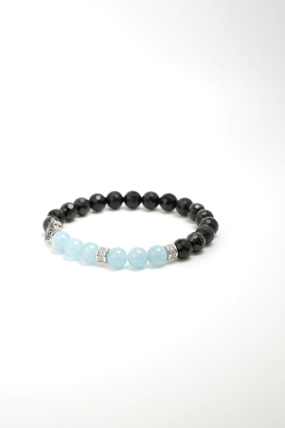 Birthstone  Aquamarine  Bracelet - MAR - Quarter Eclipse