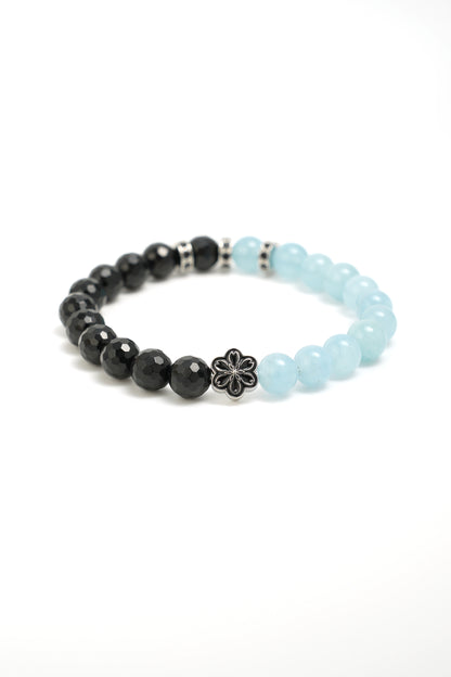Birthstone Aquamarine Bracelet - MAR - Half Eclipse - Mulstio -3