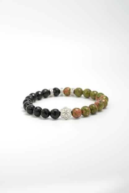 Birthstone Unakite Bracelet - MAY - Quarter Eclipse - Mulsito -3