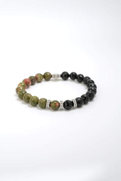 Birthstone Unakite Bracelet - MAY - Quarter Eclipse - Mulsito -6