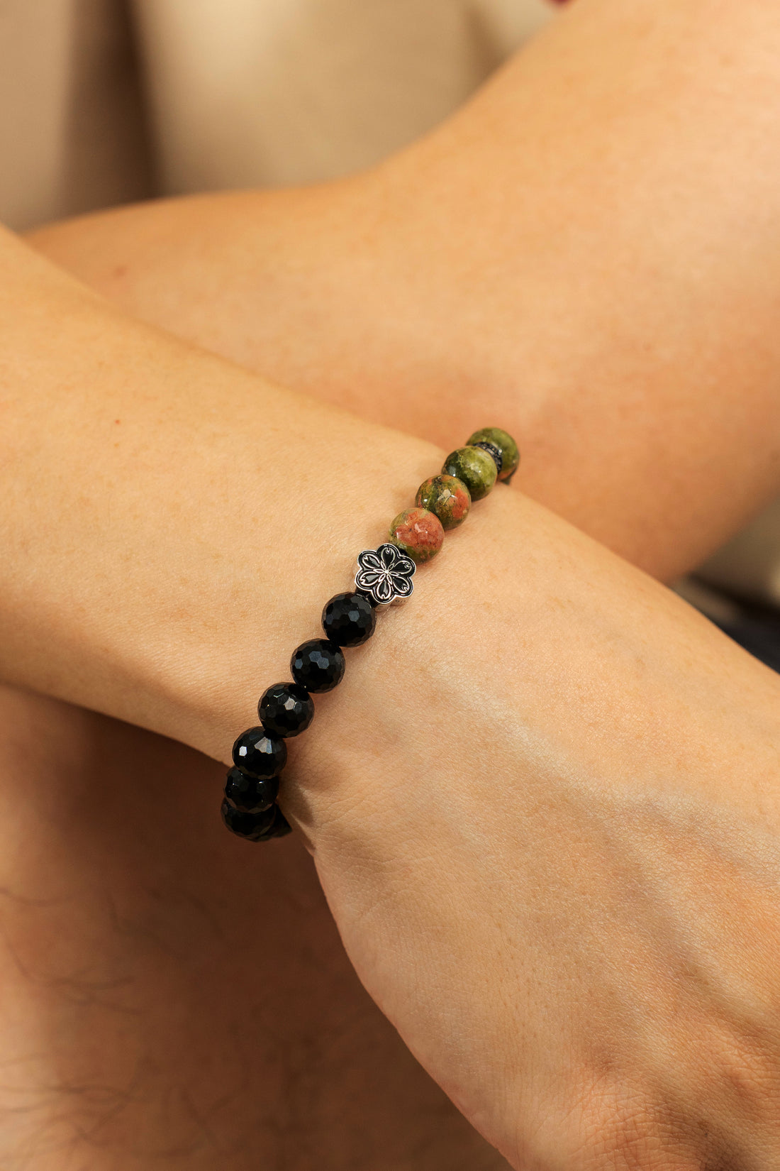 Birthstone Unakite Bracelet - MAY - Quarter Eclipse - Mulstio - 7