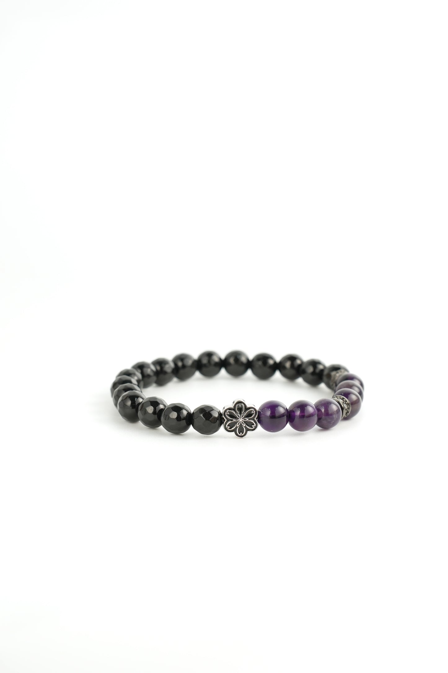 Birthstone Amethyst Bracelet - FEB - Quarter Eclipse - Mulsito -3