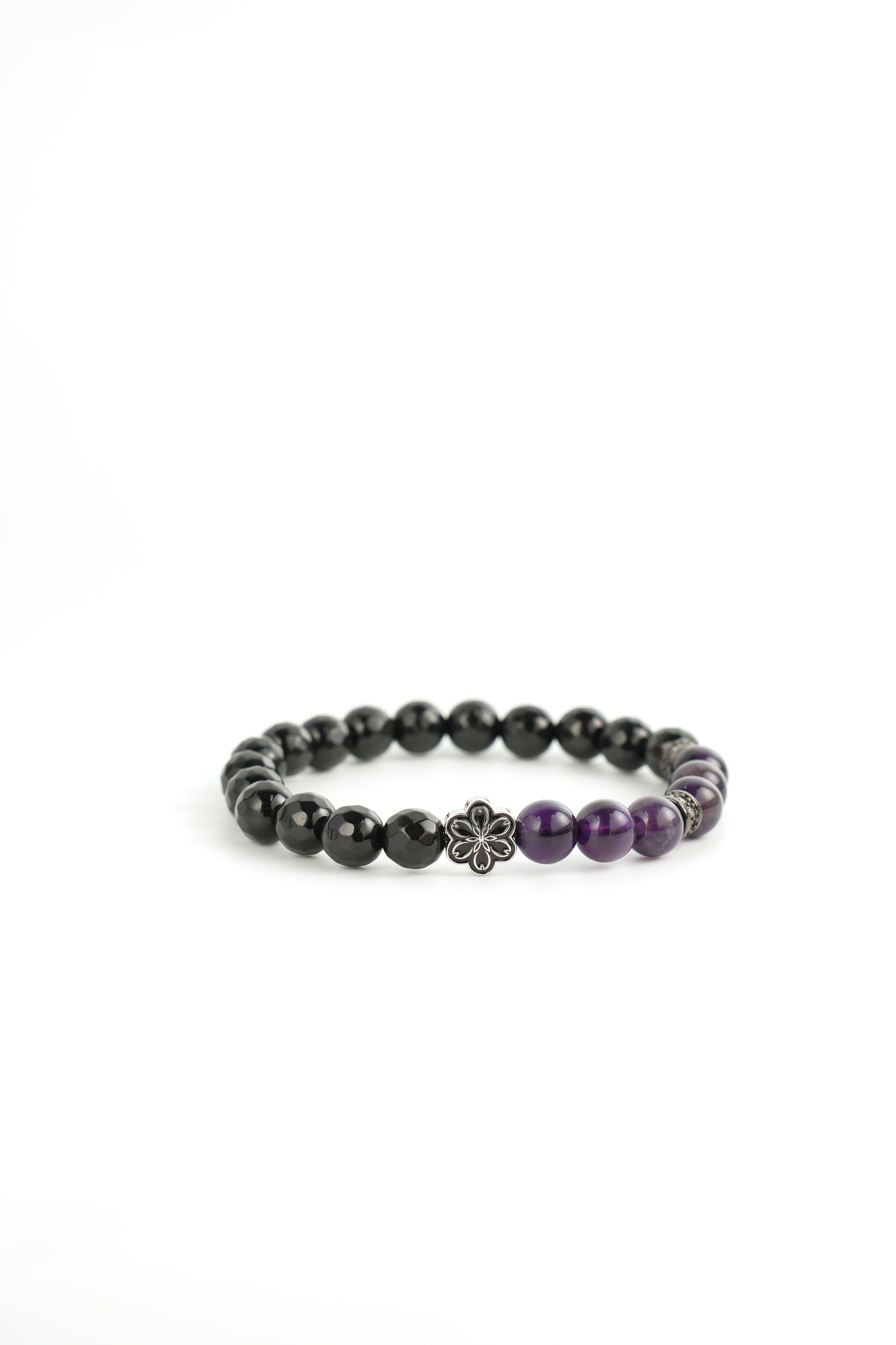 Birthstone Amethyst Bracelet - FEB - Quarter Eclipse - Mulsito -3